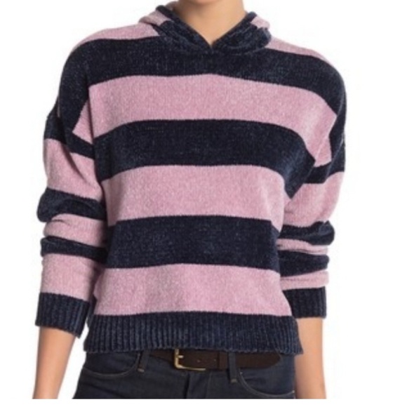 NWT ROMEO & JULIET COUTURE Knit Hoodie Chenille Sweater Sz: M - Picture 7 of 12